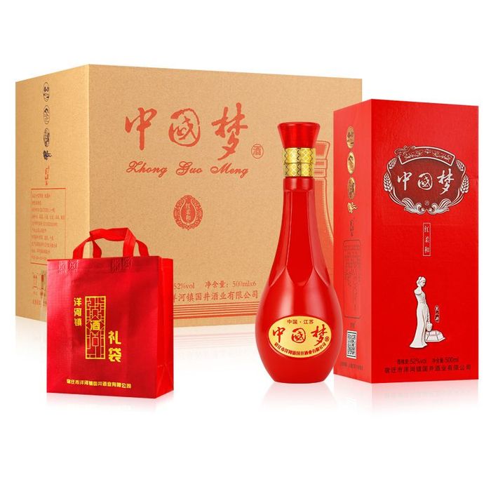 DealShaker: 中国梦52°浓香型白酒纯粮食酒系列(6瓶/箱)